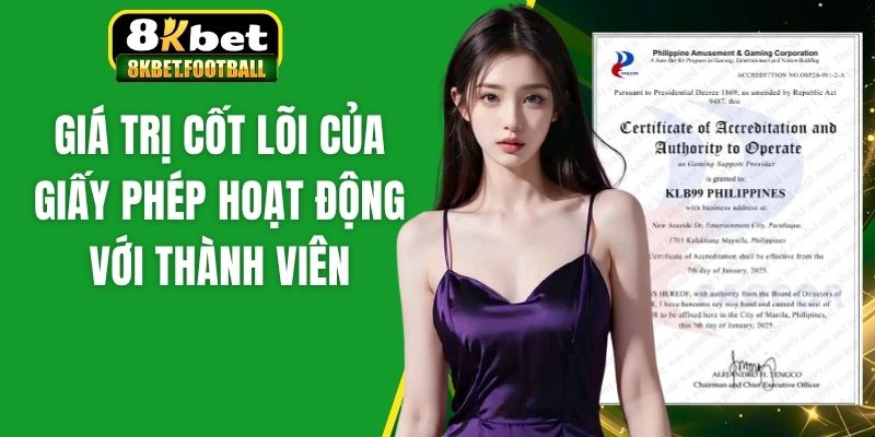 Giá trị cốt lõi của giấy phép hoạt động với thành viên
